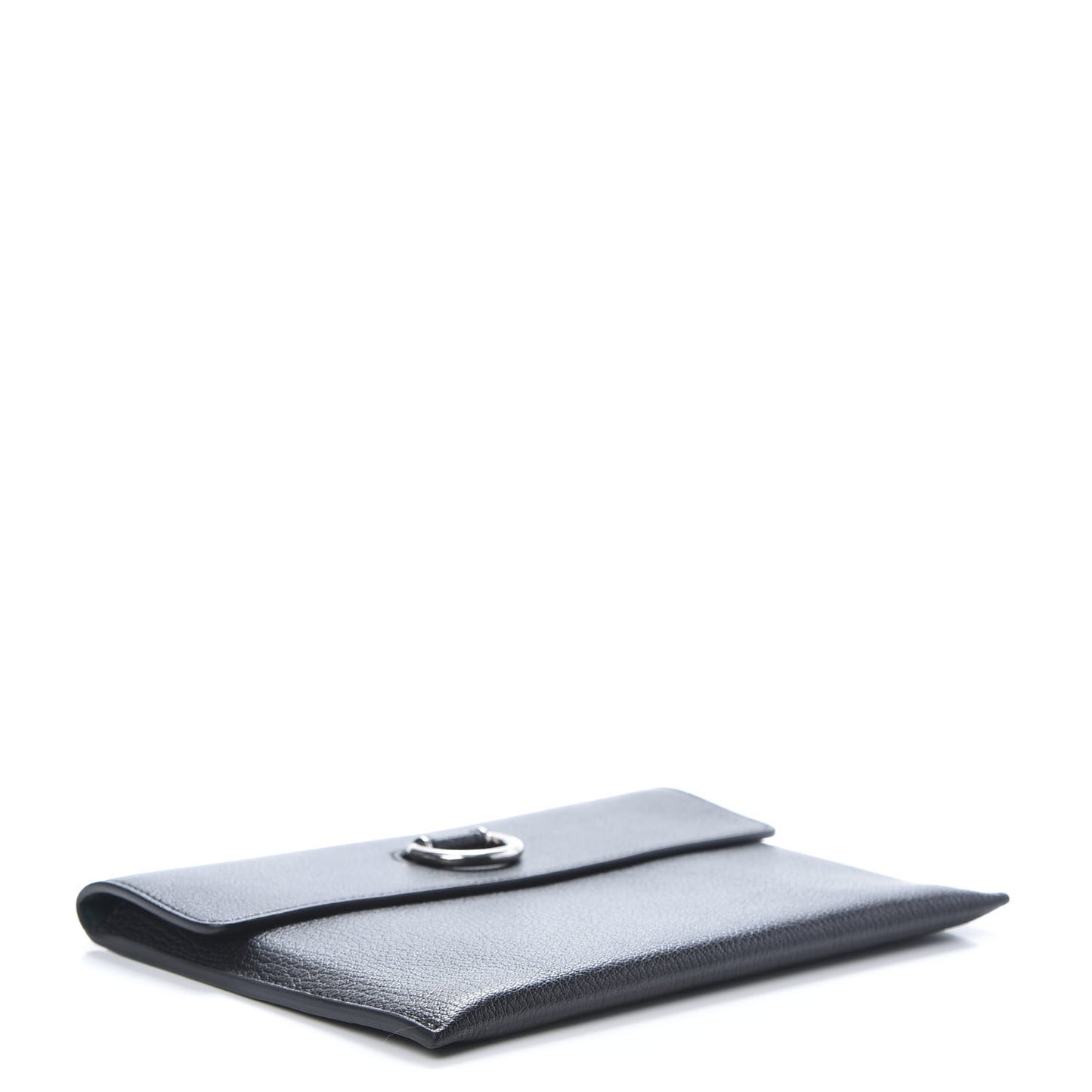 Goatskin Pendleton D-Ring Clutch Black