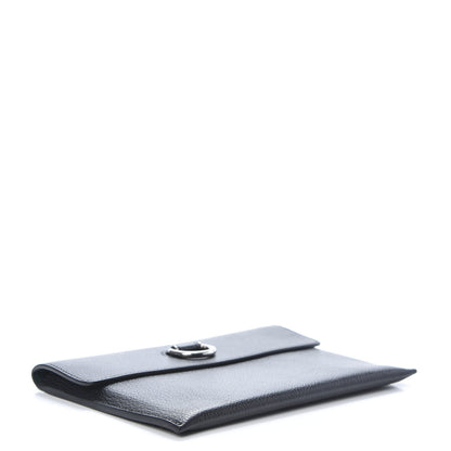 Burberry Goatskin Pendleton D-Ring Clutch Black 4 of 9