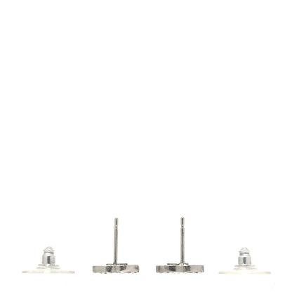 Chanel Crystal Mini Timeless CC Earrings Silver 3 of 4