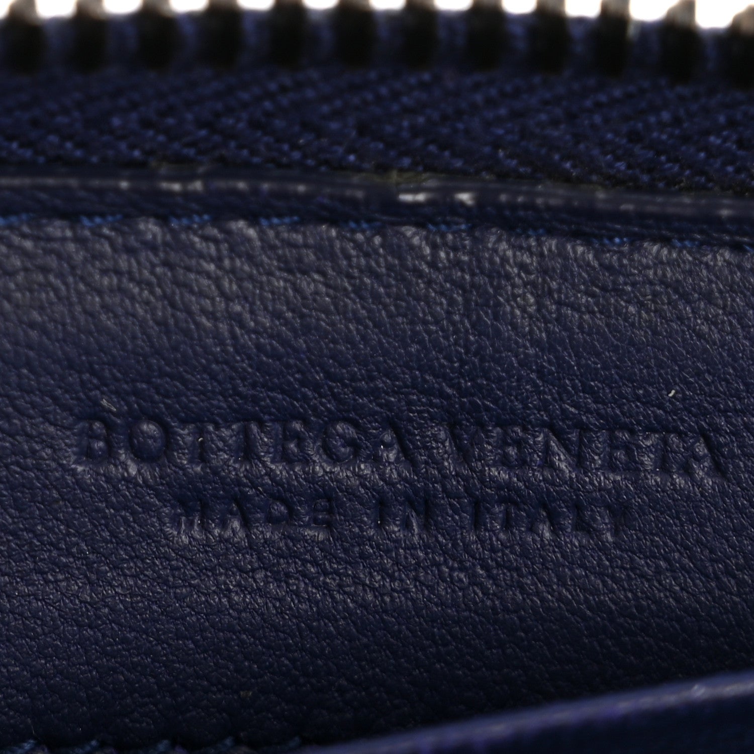 Bottega Veneta Nappa Intrecciato Zip Around Compact Wallet Blue 7 of 10