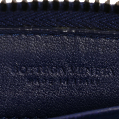 Bottega Veneta Nappa Intrecciato Zip Around Compact Wallet Blue 7 of 10