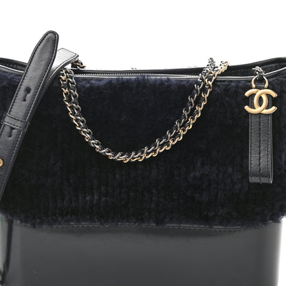 Chanel Shearling Medium Gabrielle Hobo Navy 8 of 10