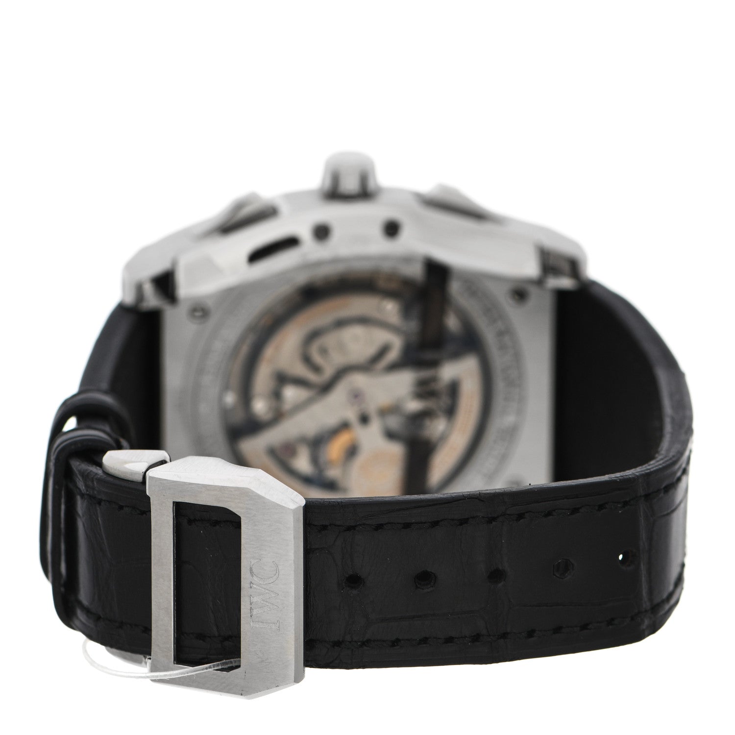 IWC Stainless Steel Alligator 43mm Da Vinci Chronograph Automatic Watch Black IW376403 3 of 5