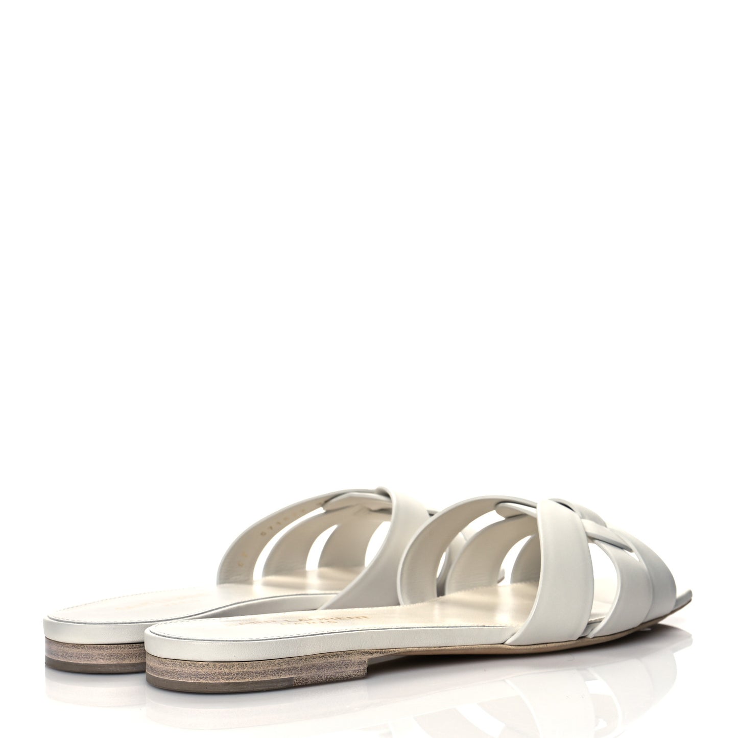 Calfskin Tribute 05 Slide Sandals 36.5 White