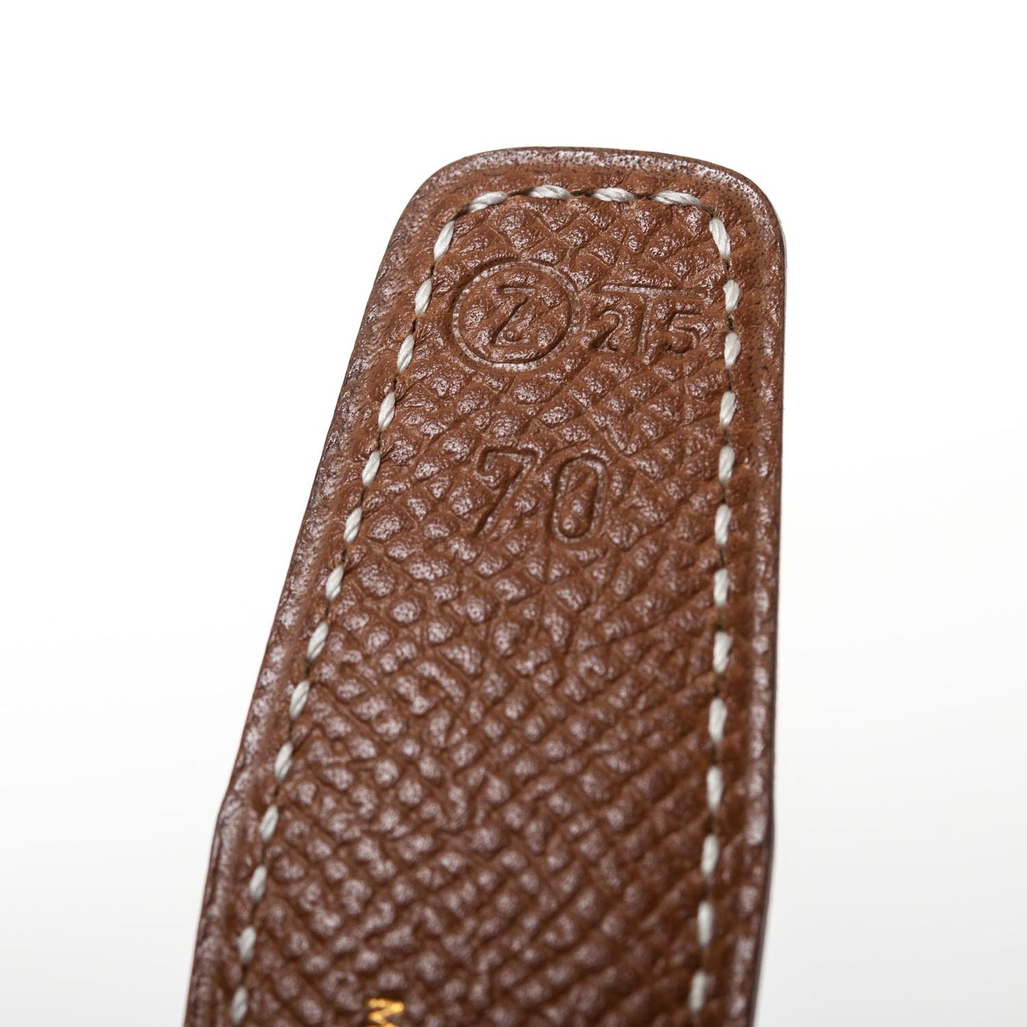 Thin Mini Reversible H Belt 70 Gold Black