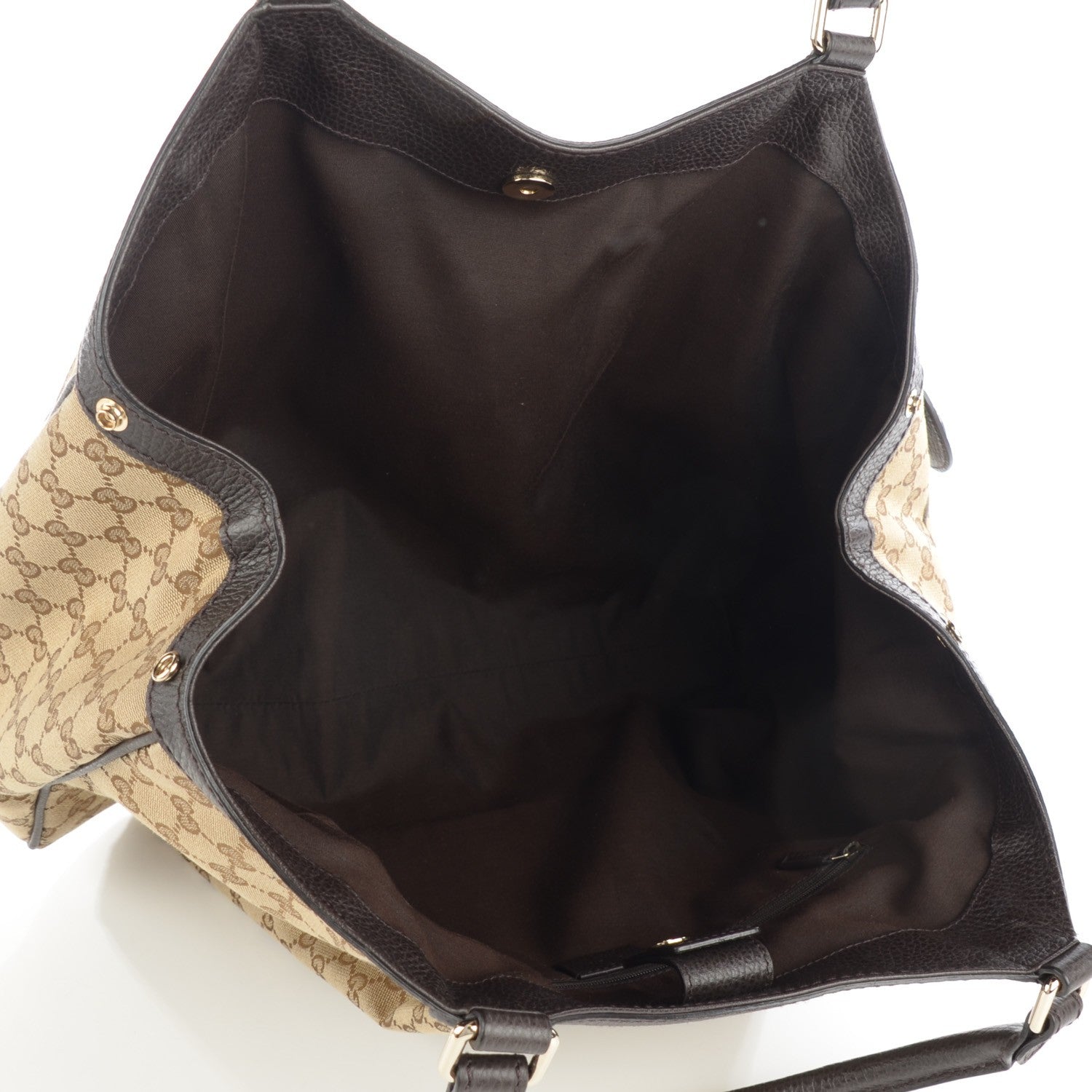 Gucci Monogram Dollar Calfskin Large Sukey Tote Beige Ebony Testa di Moro 5 of 7