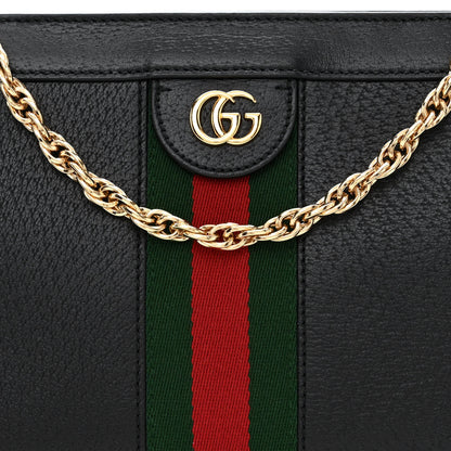 Gucci Textured Calfskin Web Small Ophidia Chain Shoulder Bag Black 8 of 10