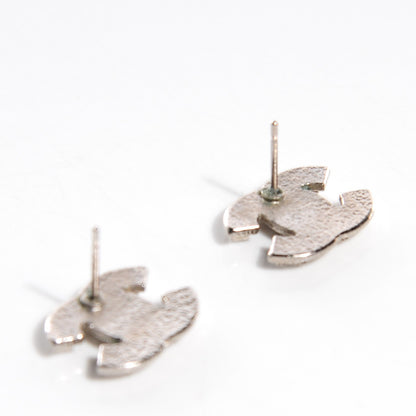 Chanel Crystal CC Earrings Silver 2 of 5