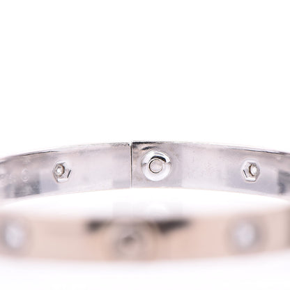 Cartier 18K White Gold 6 Diamond LOVE Bracelet 16 4 of 10