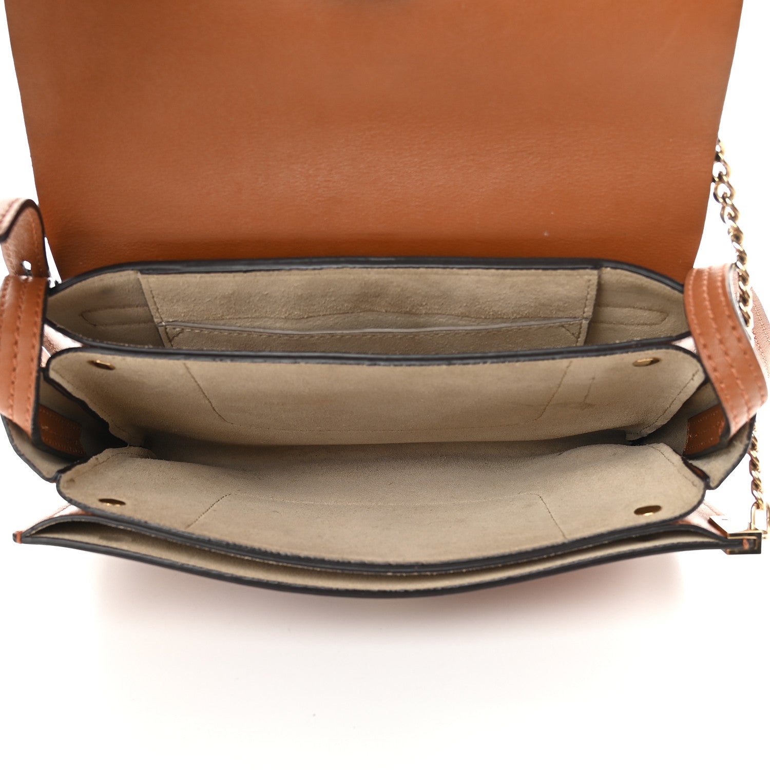 Chloe Suede Calfskin Small Faye Shoulder Bag Tobacco 5 of 8