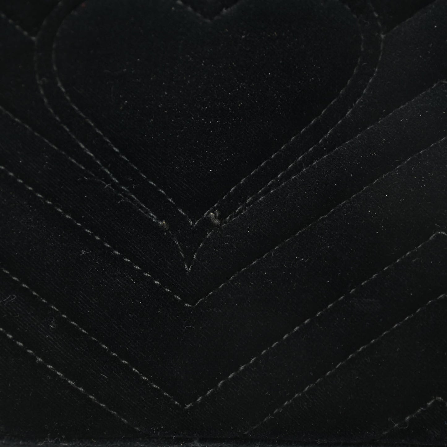 Velvet Matelasse Medium GG Marmont Shoulder Bag Black