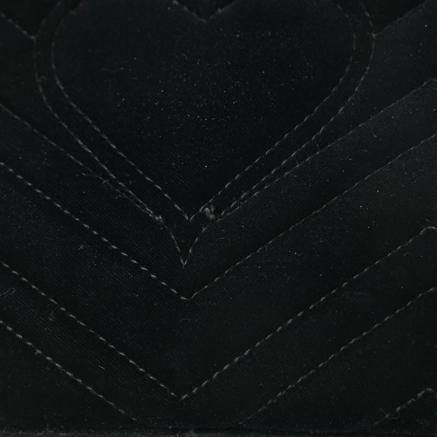 Gucci Velvet Matelasse Medium GG Marmont Shoulder Bag Black 14 of 16