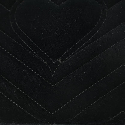 Gucci Velvet Matelasse Medium GG Marmont Shoulder Bag Black 14 of 16