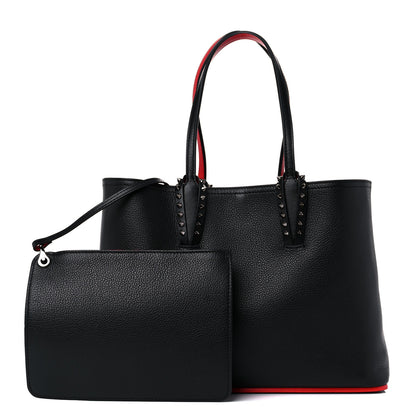 Christian Louboutin Calfskin Spikes Small East West Cabata Tote Black 1 of 14