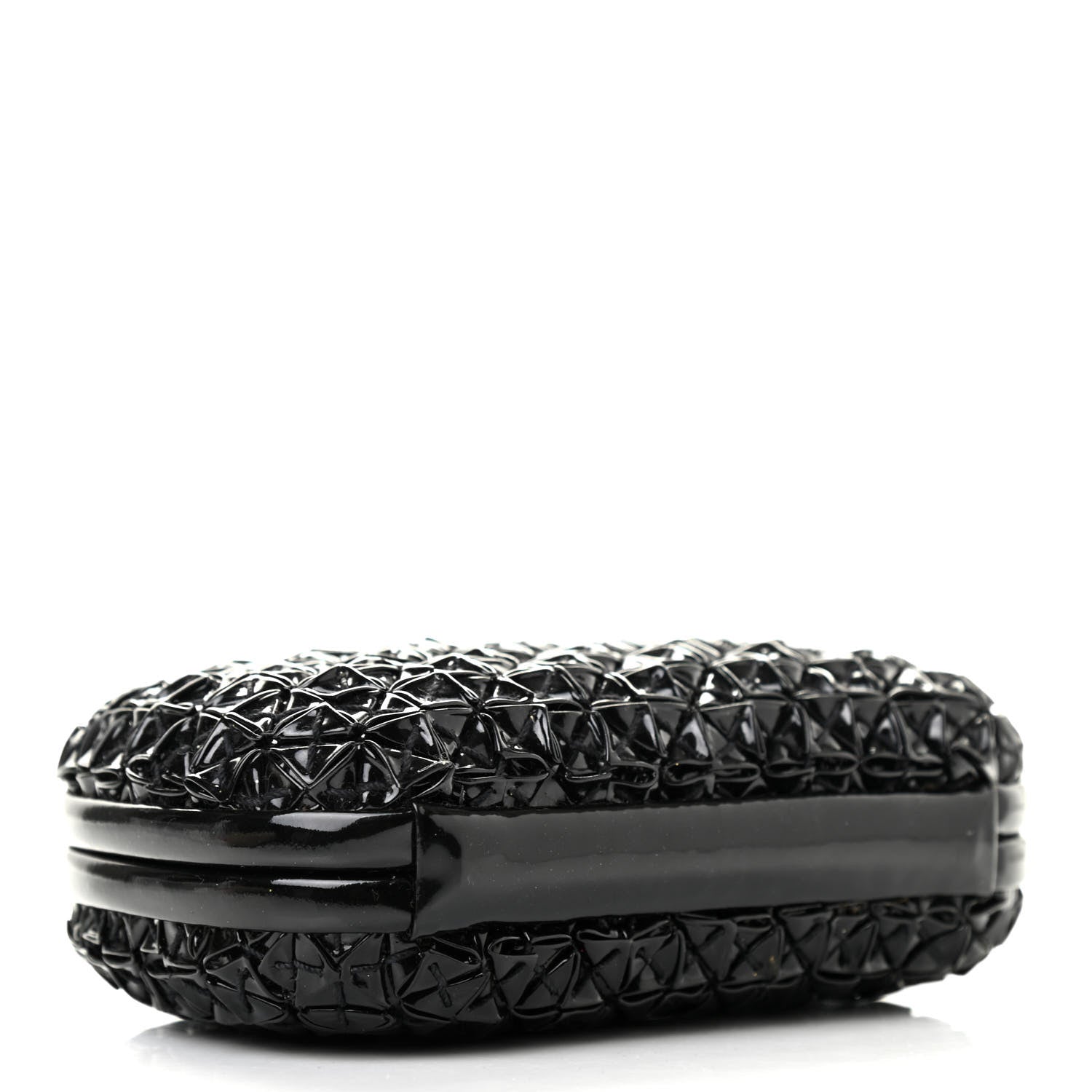 Bottega Veneta Patent Origami Knot Clutch Black 4 of 7