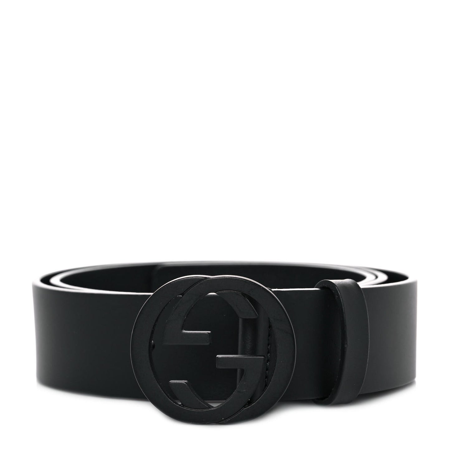 Selleria Calfskin Monochrome Interlocking G 37mm Belt 90 36 Black