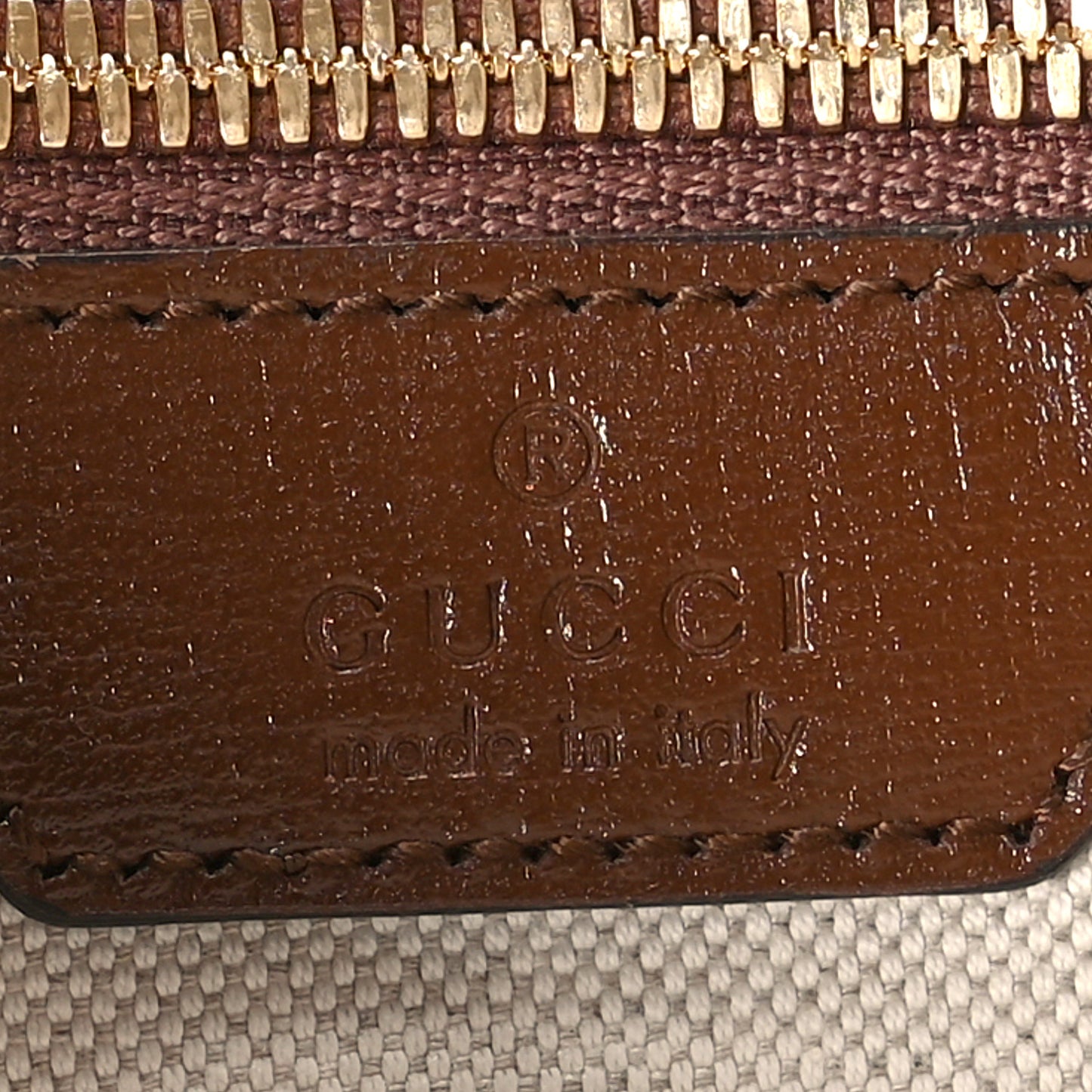 GG Supreme Monogram Azalea Calfskin Retro Interlocking G Messenger Shoulder Bag Beige Ebony Brown Sugar