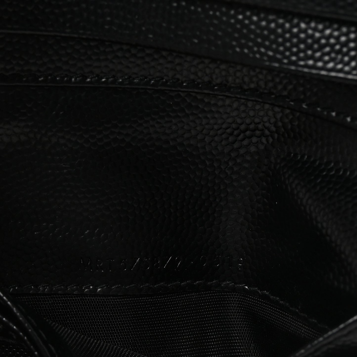 Grain De Poudre Matelasse Chevron Monogram Zipped Card Case Black
