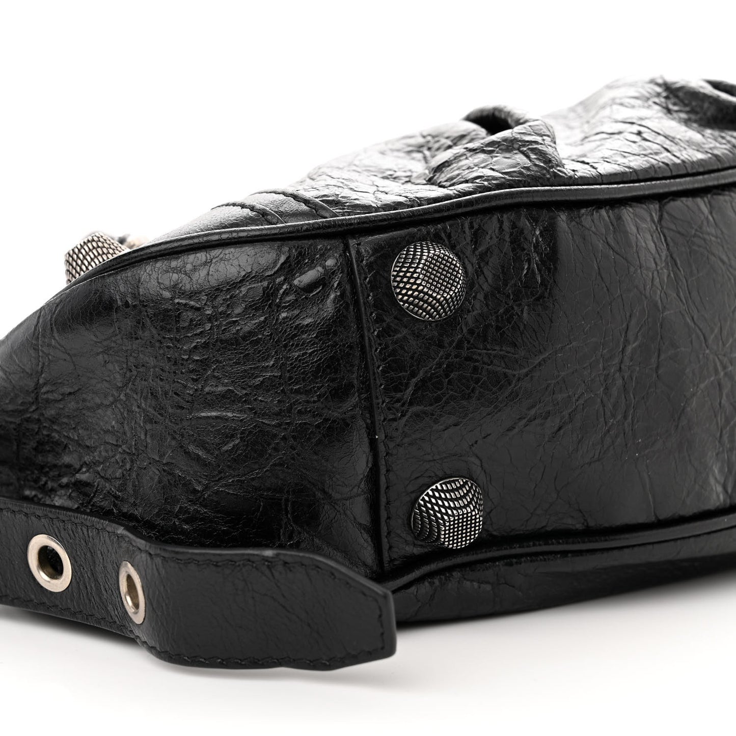 Agneau Arena Small Le Cagole Shoulder Bag Black