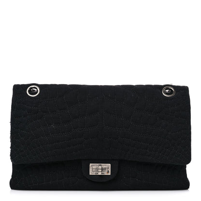 Chanel Jersey Coco's Croc 2.55 Reissue 226 Flap Black 1 of 13