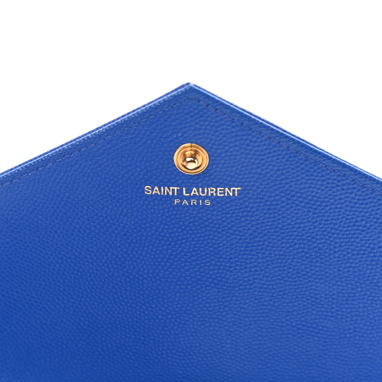 Grain De Poudre Matelasse Chevron Monogram Chain Wallet Blue Majorelle