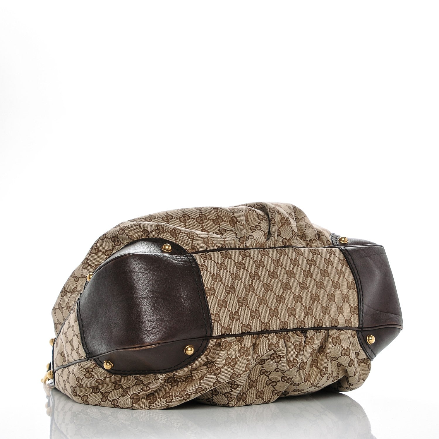 Gucci Monogram Large Jockey Hobo Dark Brown 4 of 13