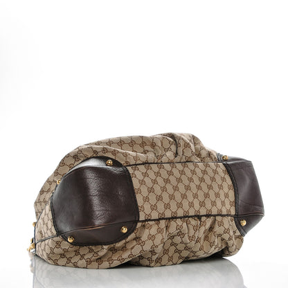 Gucci Monogram Large Jockey Hobo Dark Brown 4 of 13