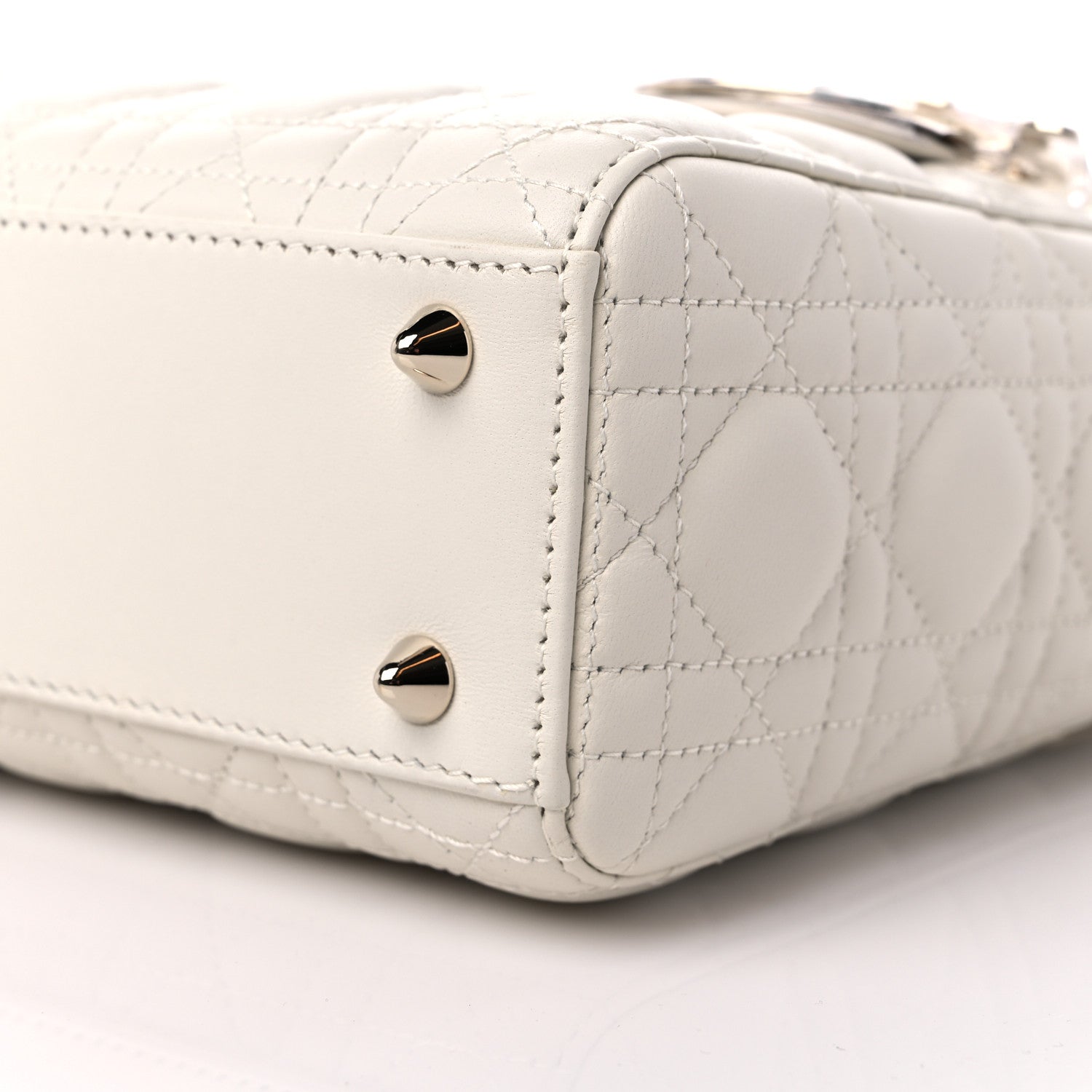 Christian Dior Lambskin Cannage Small Lady Dior White 8 of 8