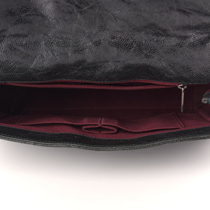 Chanel Crumpled Grained Calfskin Jumbo CC Crave Flap Black 5 of 9