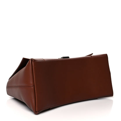 Balenciaga Semi Shiny Smooth Calfskin M Downtown Shoulder Bag Dark Tan 4 of 13