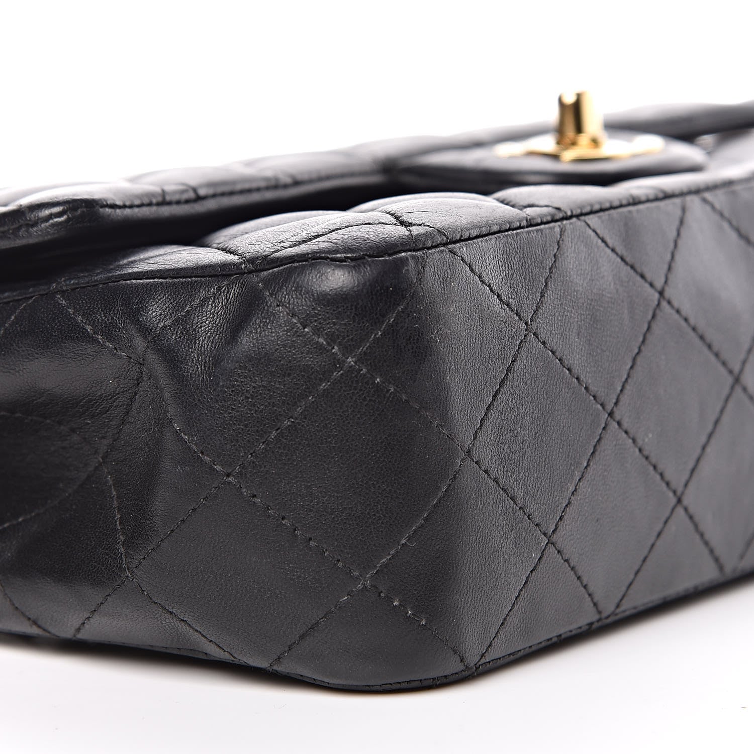 Chanel Lambskin Quilted Medium Double Flap Black 8 of 11