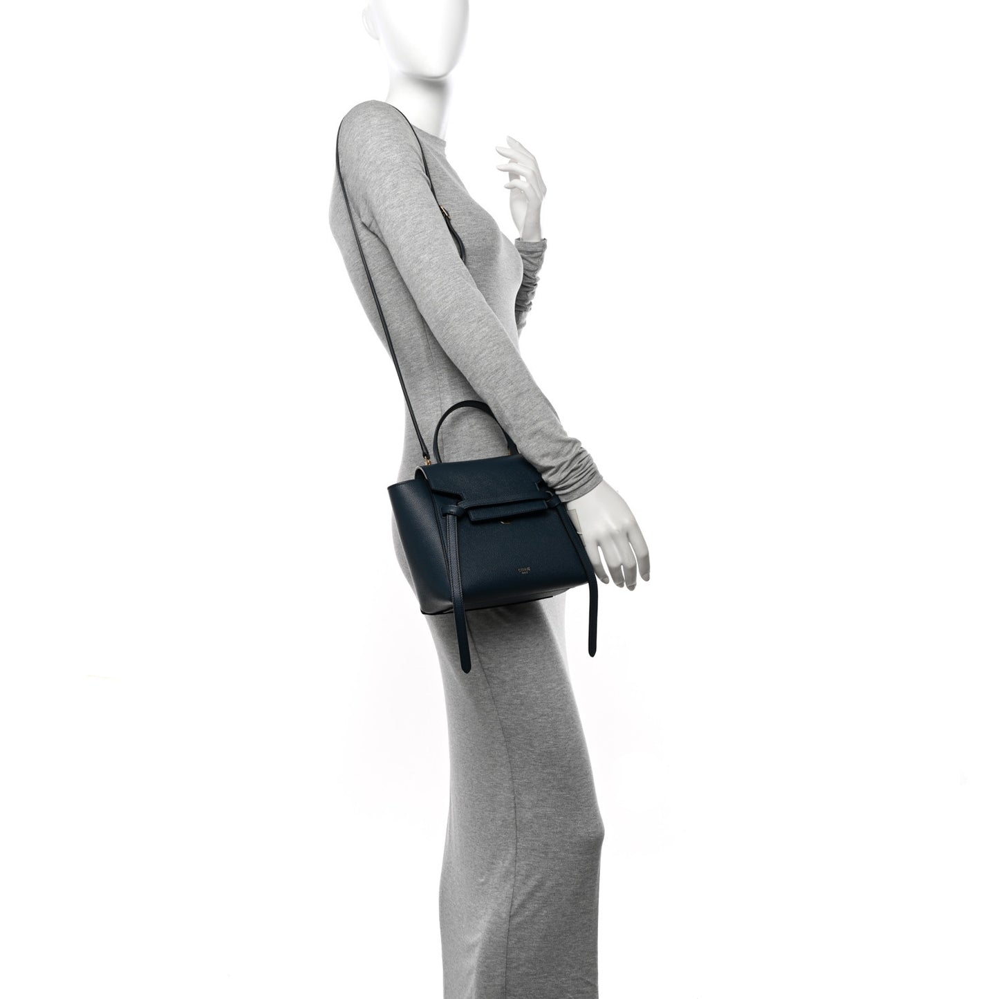 Baby Grained Calfskin Nano Belt Bag Abyss Blue