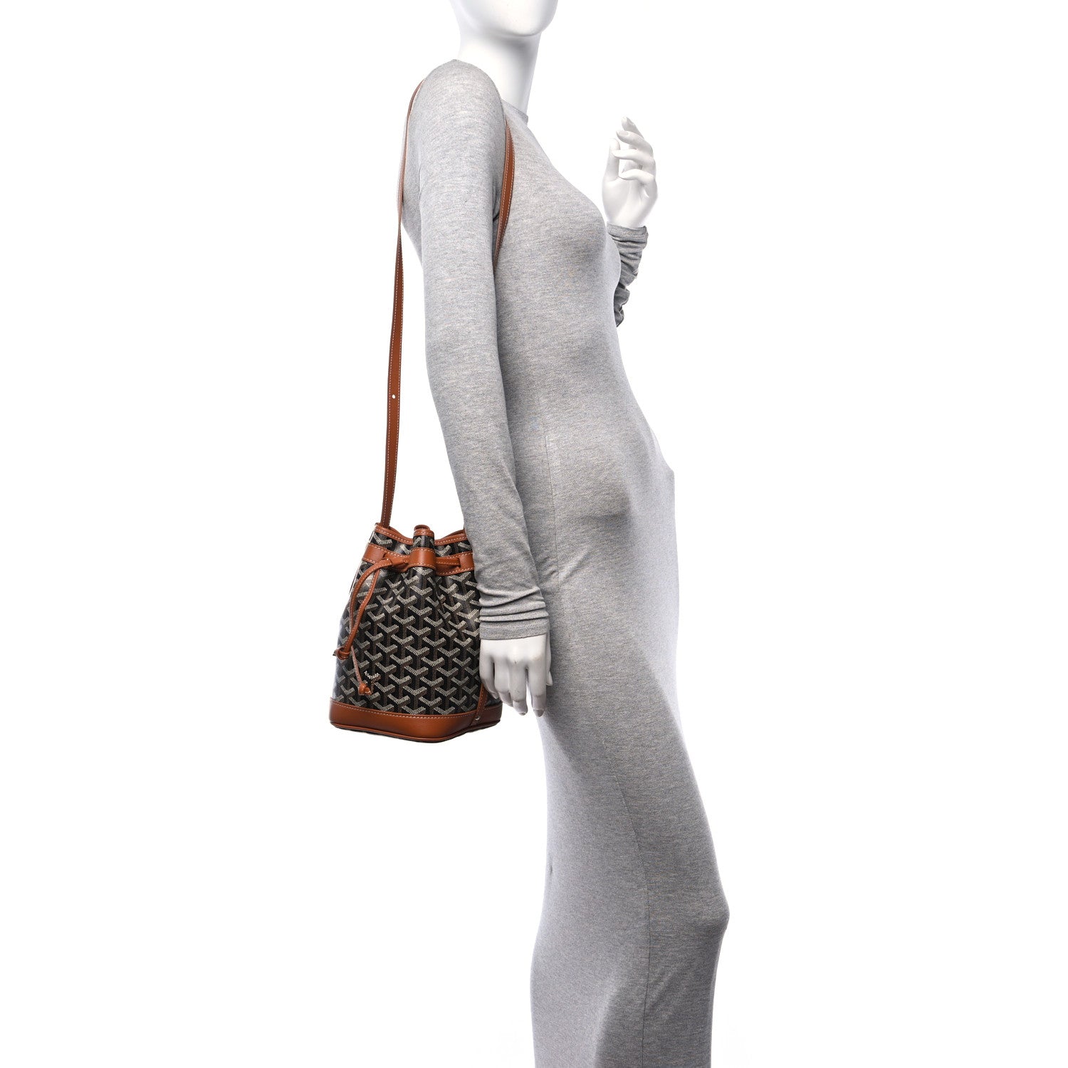 Goyard Goyardine Petit Flot Bucket Bag PM Black Gold 2 of 10