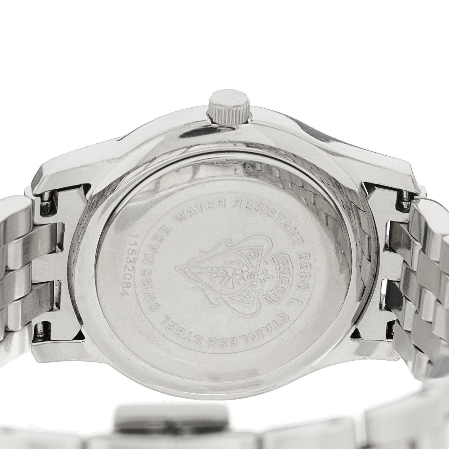 Gucci Stainless Steel Diamond Bezel Mother of Pearl 27mm 5500L Quartz Watch 4 of 5