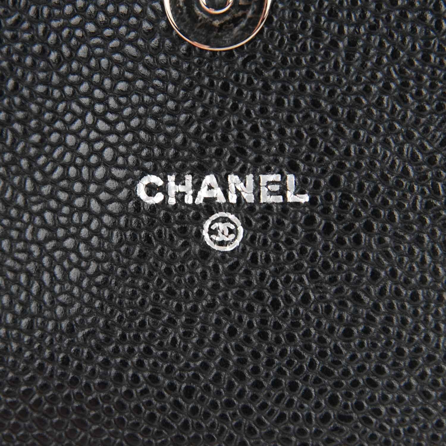 Chanel Caviar Half Moon Wallet On Chain WOC Black 7 of 9