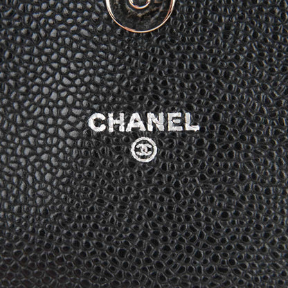 Chanel Caviar Half Moon Wallet On Chain WOC Black 7 of 9