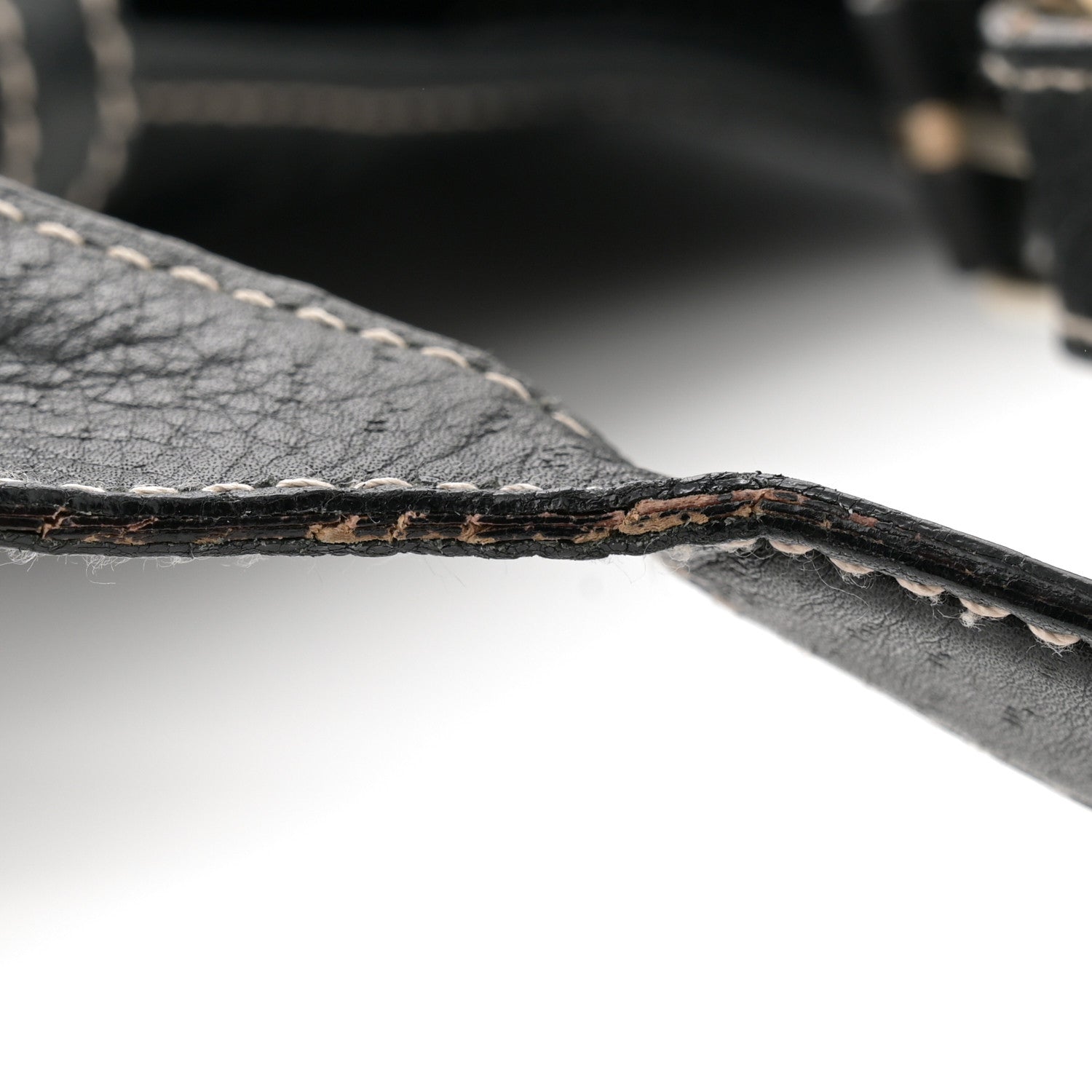 Salvatore Ferragamo Calfskin Gancini Lock Hobo Black 13 of 13