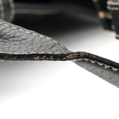 Salvatore Ferragamo Calfskin Gancini Lock Hobo Black 13 of 13