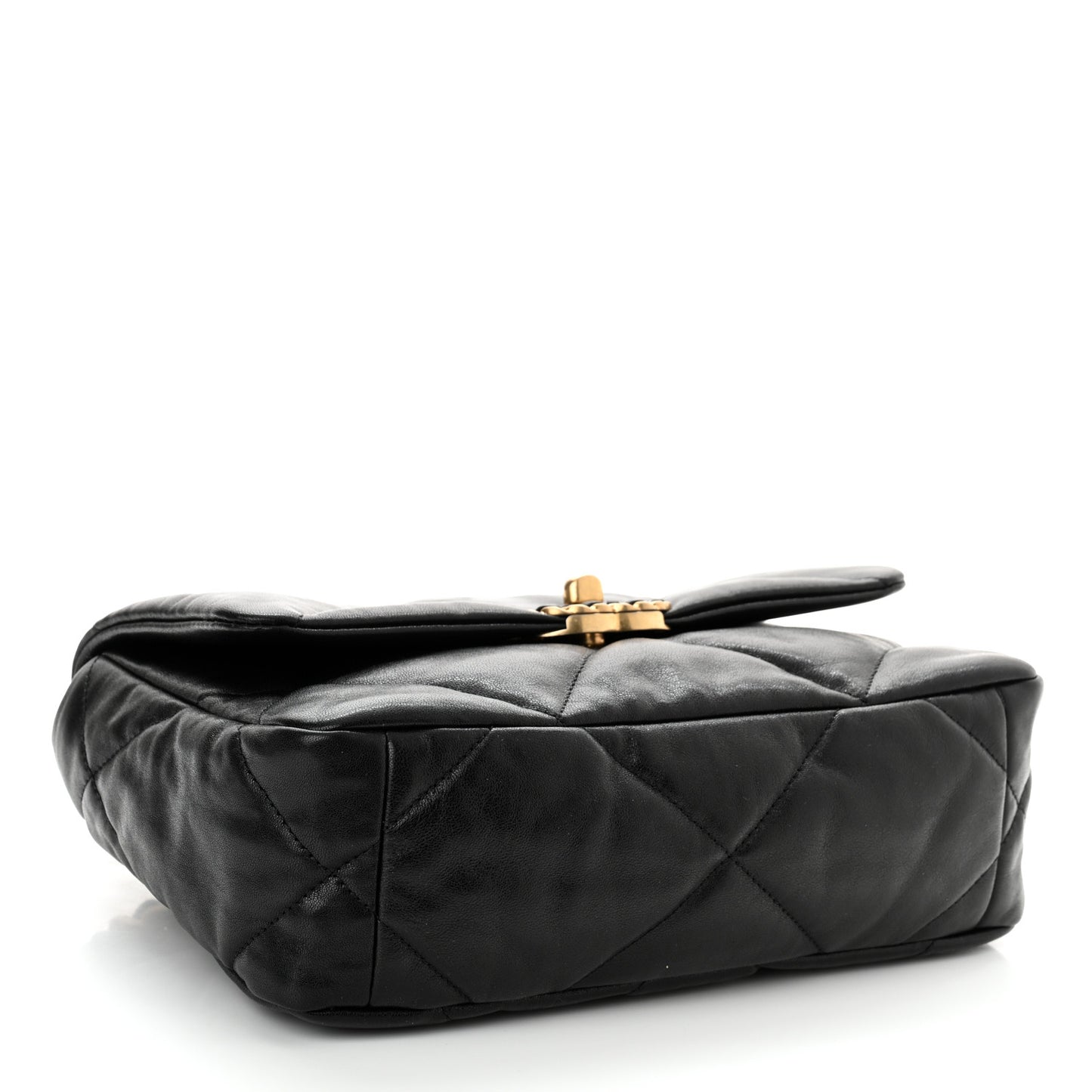 Goatskin Quilted Medium Chanel 19 Flap Black