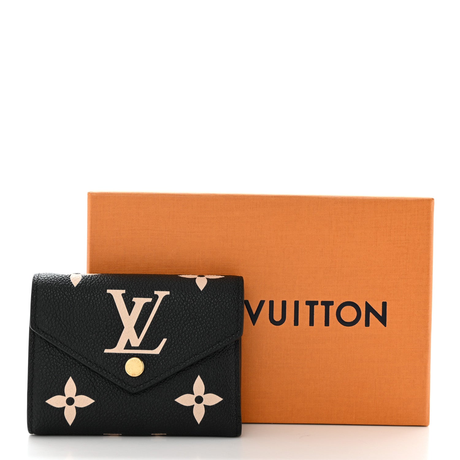 Louis Vuitton Empreinte Monogram Giant Victorine Wallet Black Beige 7 of 7