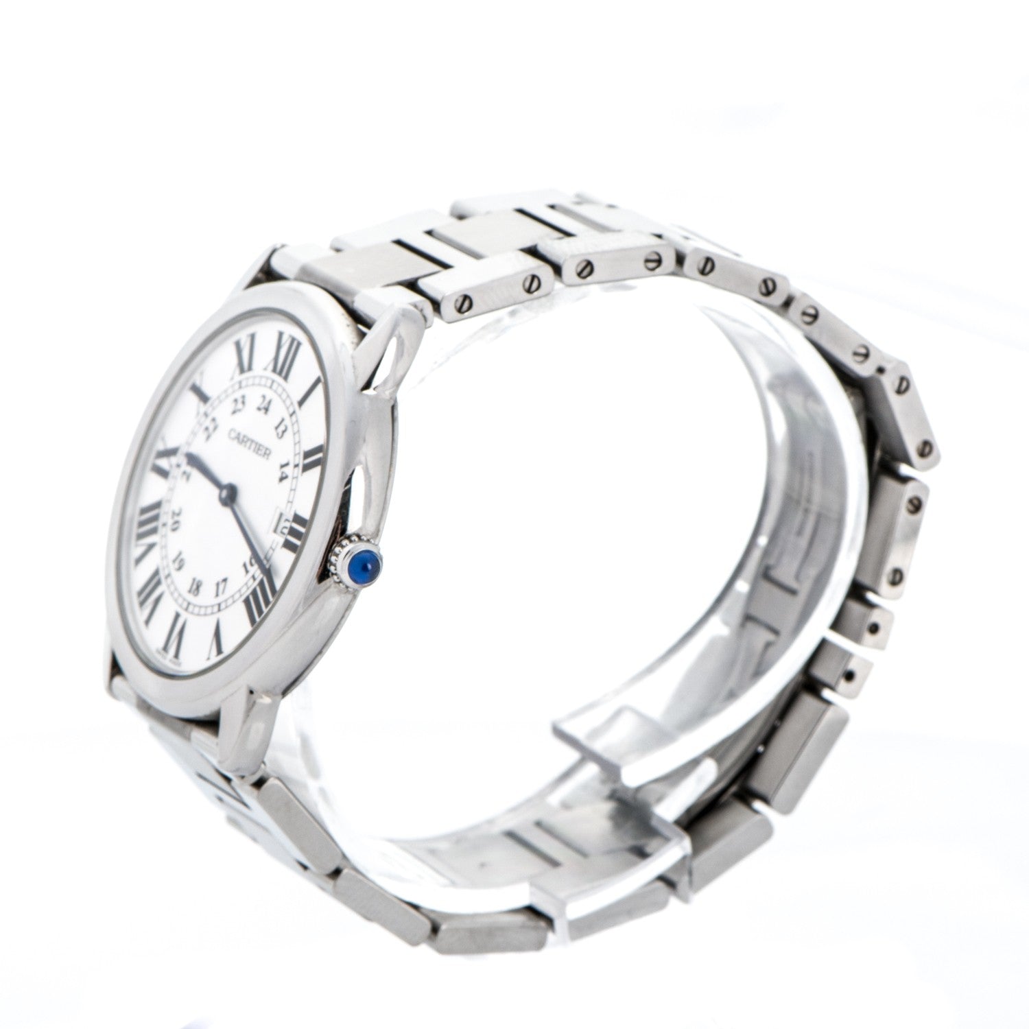 Cartier Stainless Steel 36mm Ronde Solo Quartz Watch 3 of 8