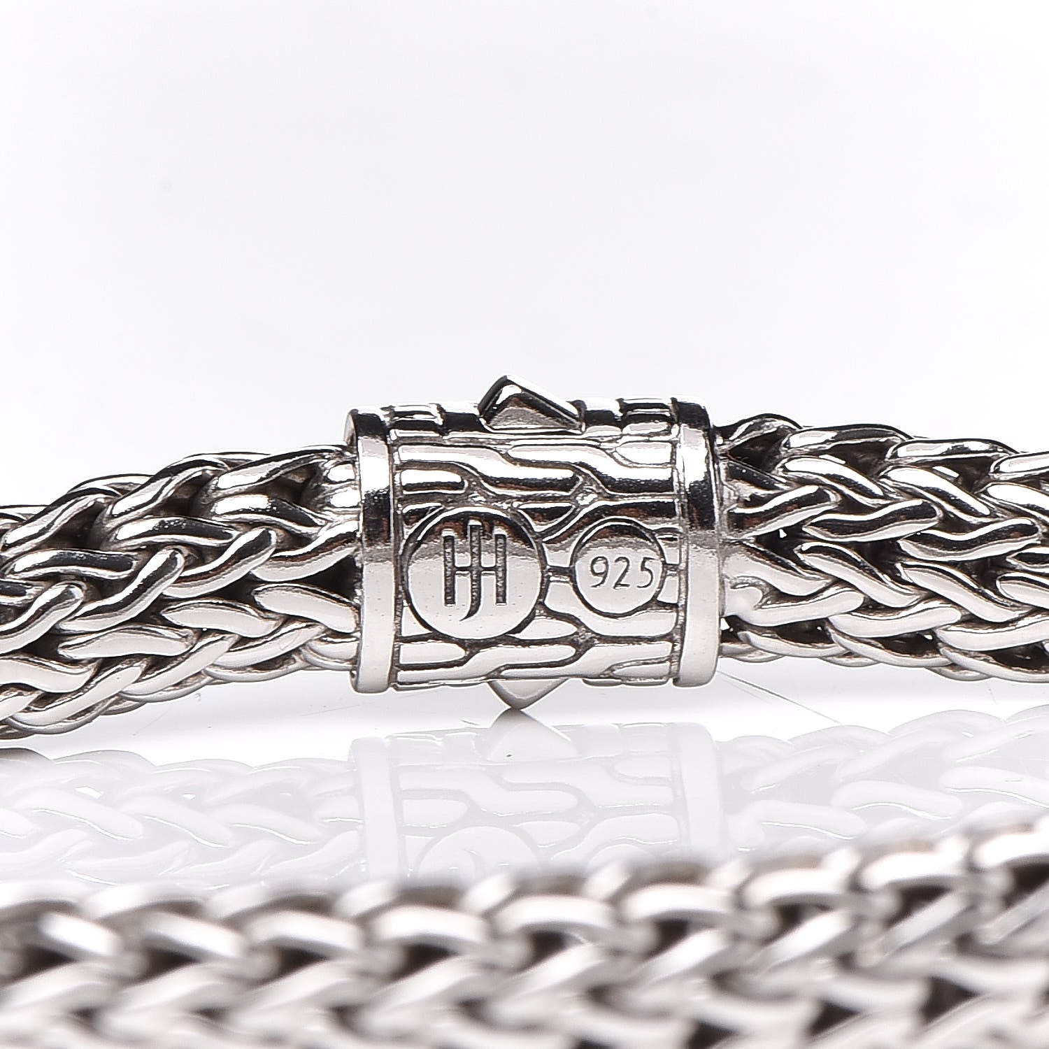 John Hardy Sterling Silver Diamond 6.5mm Classic Chain Bracelet 4 of 5