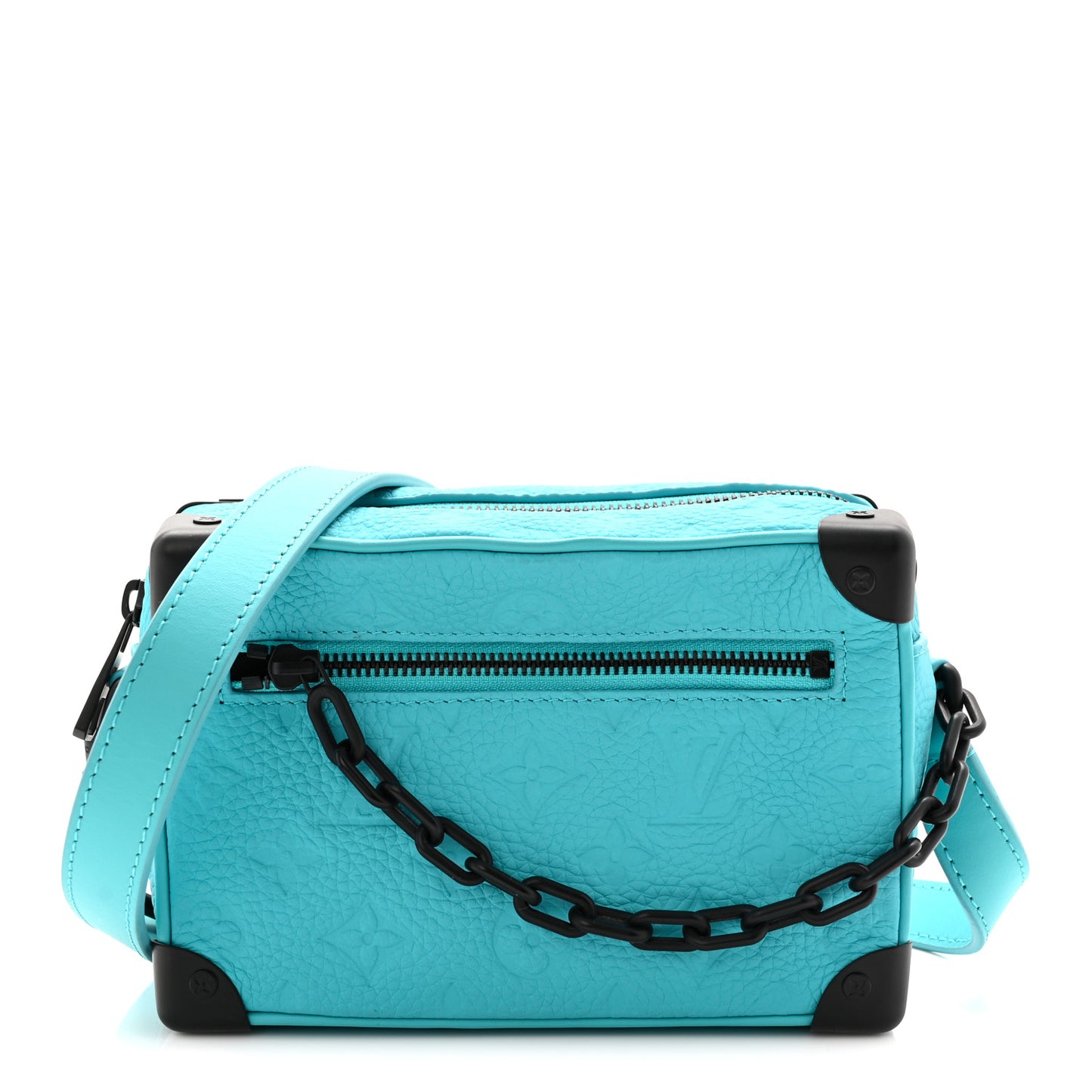 Taurillon Monogram Mini Soft Trunk Turquoise