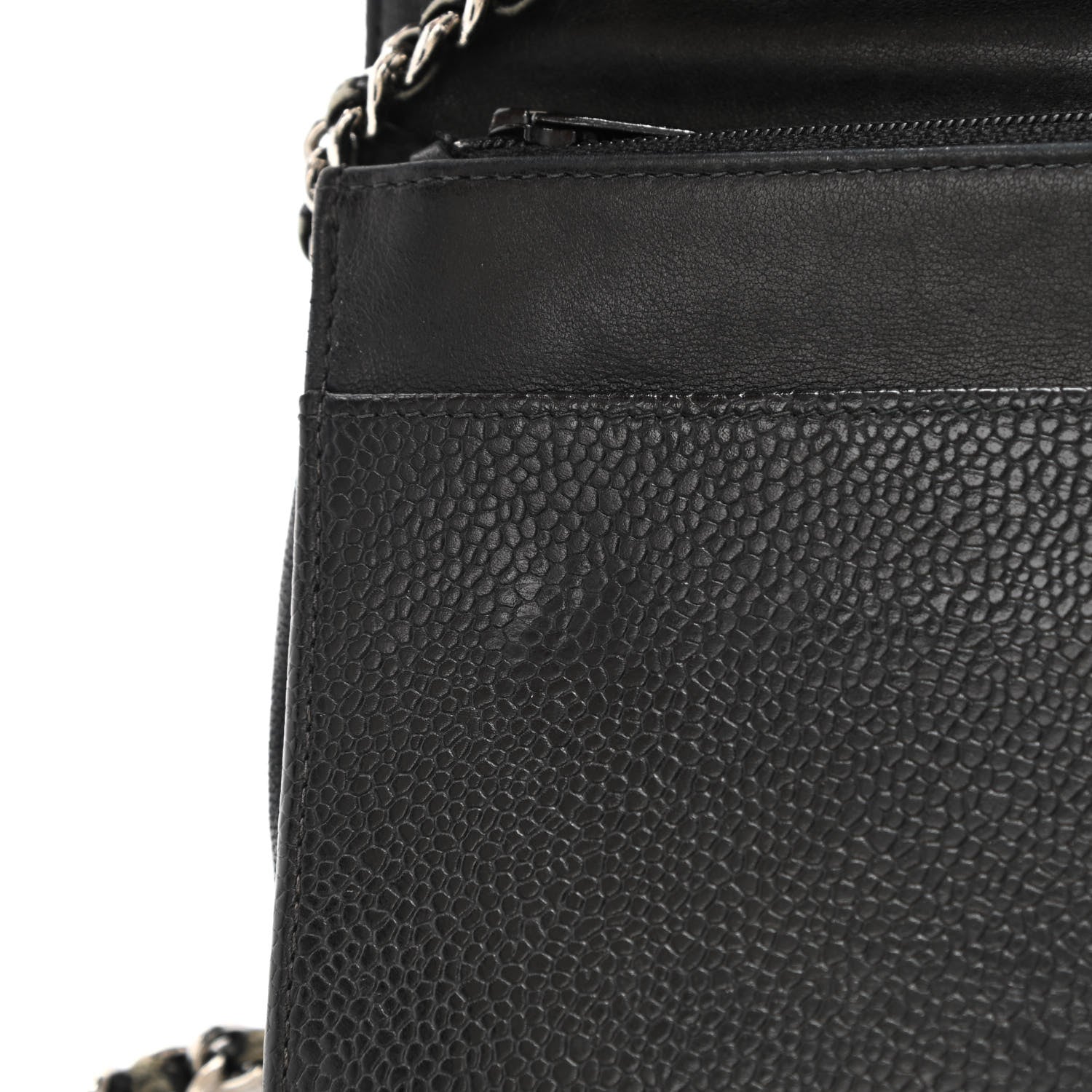 Chanel Caviar Timeless CC Wallet On Chain WOC Black 8 of 12