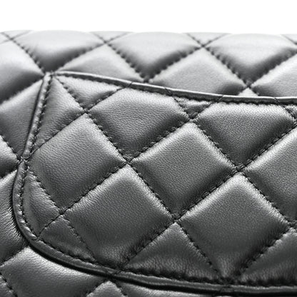 Chanel Lambskin Enamel Quilted Pearl Crush Wallet On Chain WOC Black 13 of 15