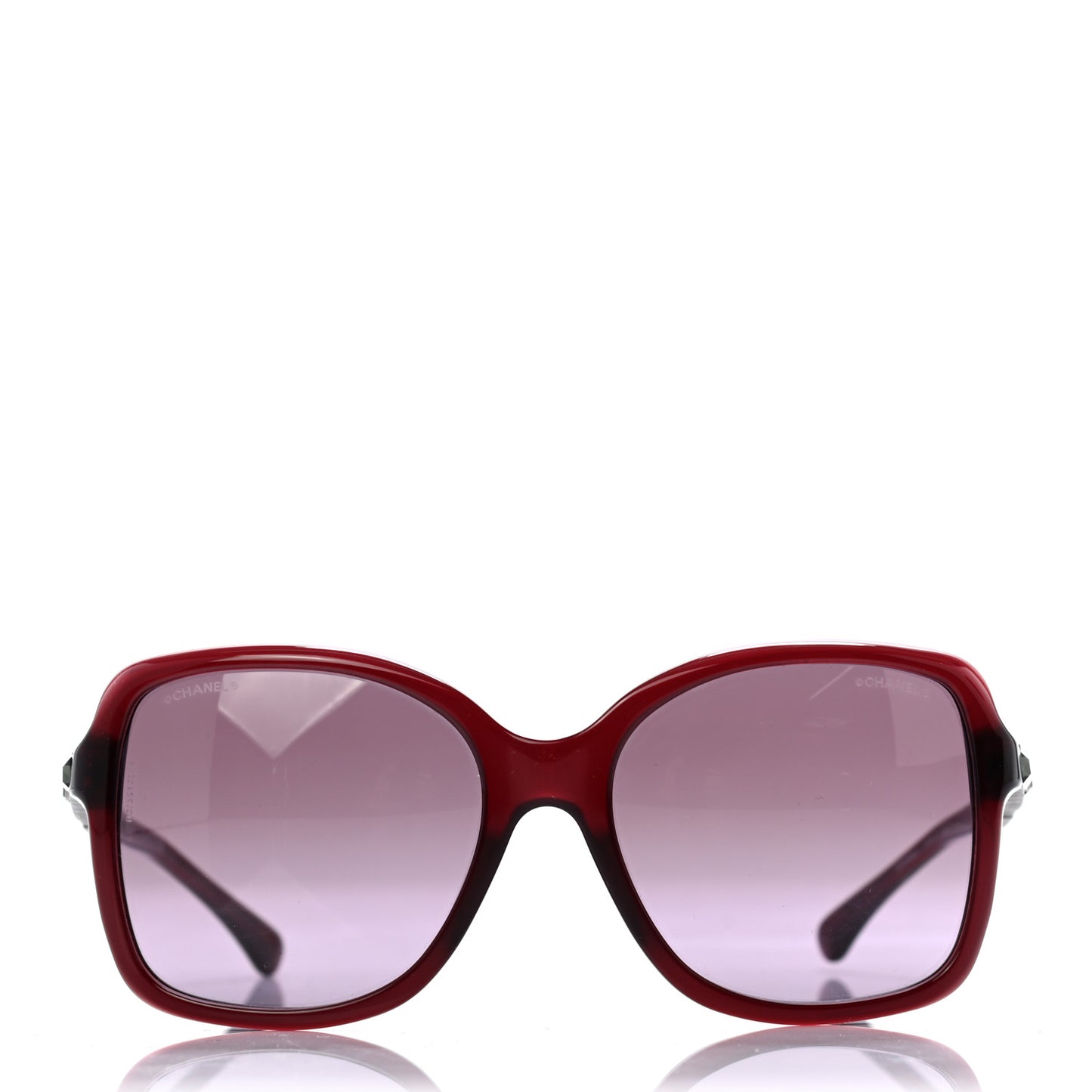 Crystal Baguette CC Square Sunglasses 5308 Red