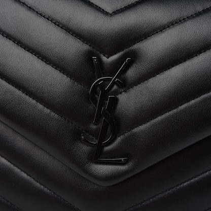 Saint Laurent Calfskin Y Quilted Monogram Medium Loulou Chain Satchel Black 8 of 10