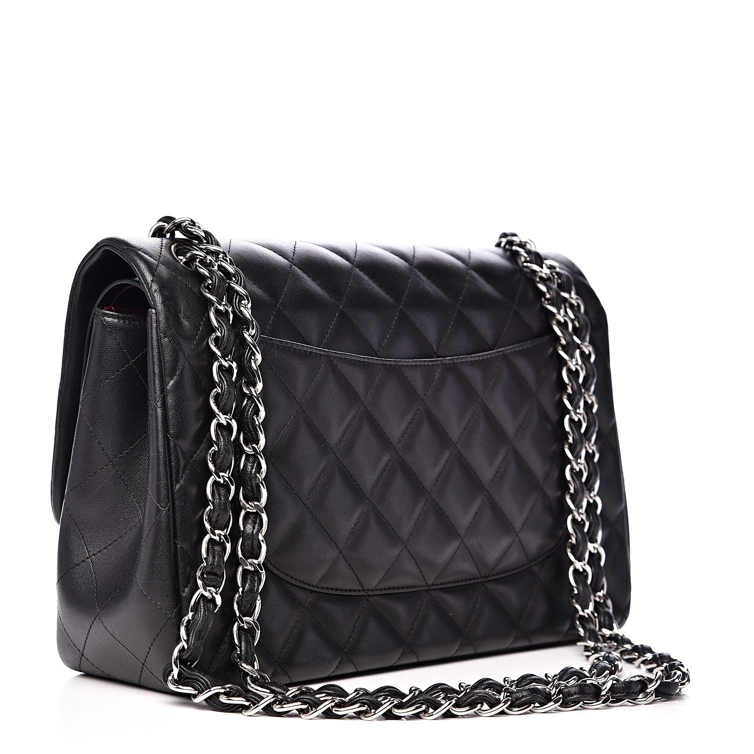 Chanel Lambskin Quilted Jumbo Double Flap Black 2 of 16