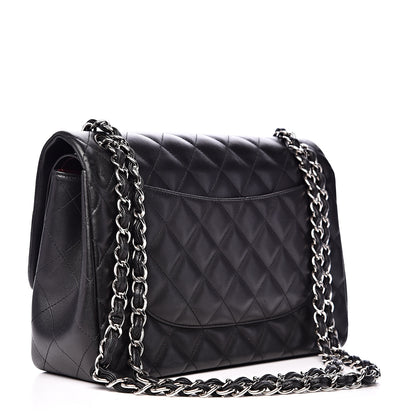 Chanel Lambskin Quilted Jumbo Double Flap Black 2 of 16