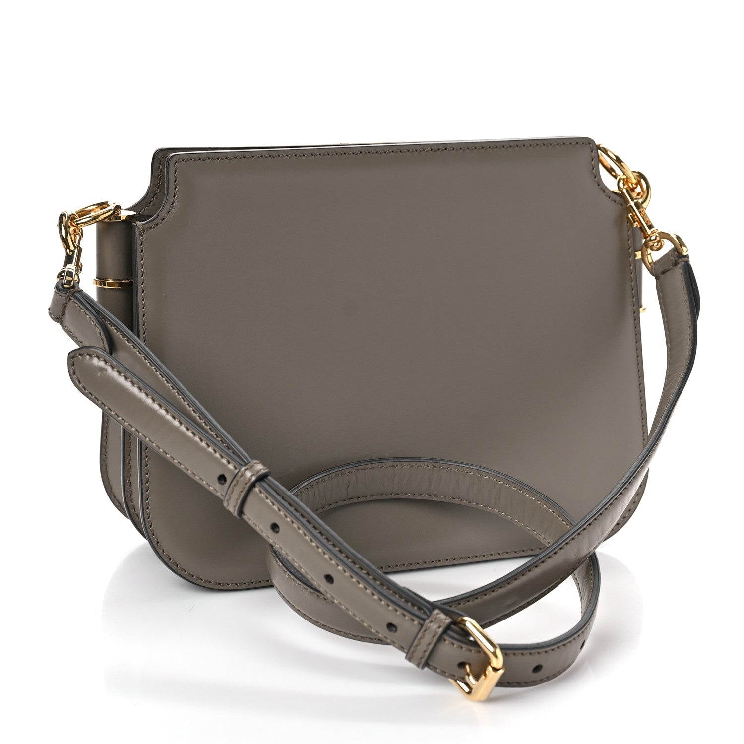 Fendi Vitello King Luxor Fendi Touch Shoulder Bag Tartufo 3 of 9